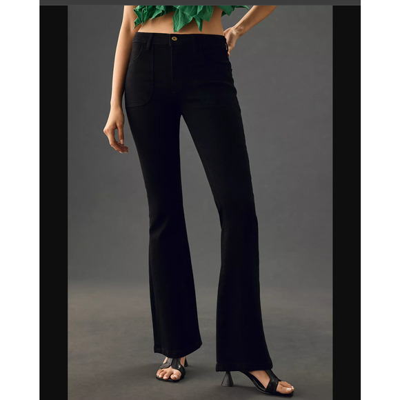 NWT Anthropologie Pilcro Icon Black Flare Jeans - 25 waist - Picture 3 of 5